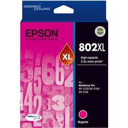 EPSON 802XL DURABRITE ULTRA INK CARTRIDGE HIGH YIELD MAGENTA