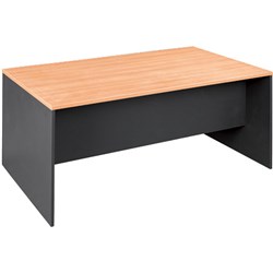 OM STRAIGHT DESK 1800W X 900D X 720MMH BEECH AND CHARCOAL