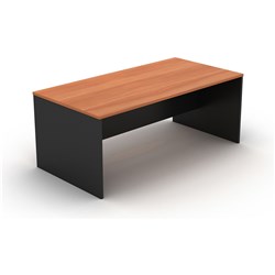 OM STRAIGHT DESK 1800W X 750D X 720MMH CHERRY AND CHARCOAL