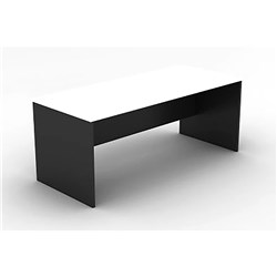 OM CLASSIC BOW FRONT DESK 1800W X 900/750D X 720MMH WHITE