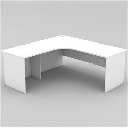 OM RADIAL CORNER WORKSTATION 1800/1800W X 700D X 720MMH ALL WHITE
