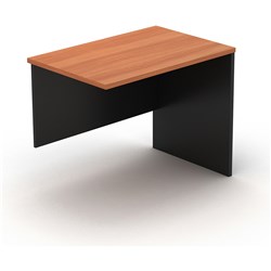 OM DESK RETURN 900W X 450D X 720MMH CHERRY AND CHARCOAL