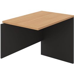 OM DESK RETURN 1200W X 600D X 720MMH BEECH AND CHARCOAL