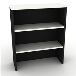 OM OVERHEAD HUTCH 900W X 325D X 1080MMH WHITE AND CHARCOAL