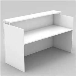 OM RECEPTION COUNTER 1800W X 750D X 1100MMH ALL WHITE