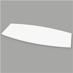 OM BOAT SHAPE BOARDROOM TABLE TOP ONLY 2400W X 1200MMD WHITE