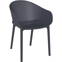 SKY HOSPITALITY TUB CHAIR HEAVY DUTY INDOOR OUTDOOR USE POLYPROPYLENE ANTHRACITE
