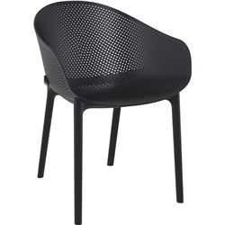 SKY HOSPITALITY TUB CHAIR HEAVY DUTY INDOOR OUTDOOR USE POLYPROPYLENE BLACK