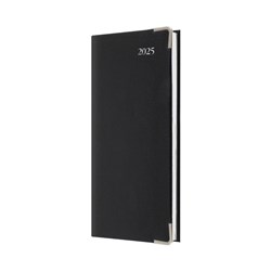 DEBDEN MANAGEMENT DIARY B6/7 WEEK TO VIEW BONDED LEATHER BLACK