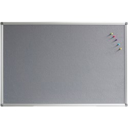 RAPIDLINE PINBOARD 1800W X 15D X 1200MMH GREY FELT ALUMINIUM FRAME