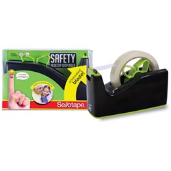 SELLOTAPE TAPE DISPENSER SAFETY DESKTOP SMALL OR LARGE 2 CORES GREY & YELLOW