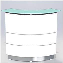 POLARIS RECEPTION COUNTER 920W X 805D X 835MMH GLOSS WHITE