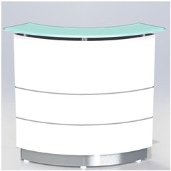 POLARIS RECEPTION COUNTER 900WX 900D X 1120MMH GLOSS WHITE