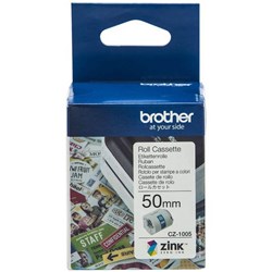 BROTHER CZ-1005 CASSETTE ROLL 50MM X 5M WHITE