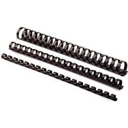 FELLOWES PLASTIC BINDING COMB 12MM 21 LOOP 80 SHEET CAPACITY BLACK PACK OF 100