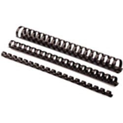 FELLOWES PLASTIC BINDING COMB 25MM 21 LOOP 200 SHEET CAPACITY BLACK PACK OF 50