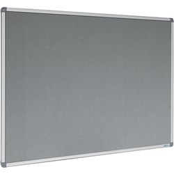 VISIONCHART FELT PINBOARD 900X900MM ALUMINIUM FRAME GREY
