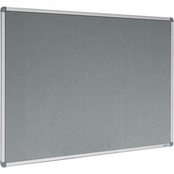 VISIONCHART FELT PINBOARD 1200X900MM ALUMINIUM FRAME GREY