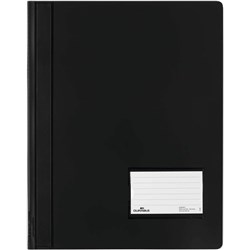 DURABLE PREMIUM FLAT FILE EXTRA WIDE WITH LABEL HOLDER A4 BLACK TRANSLUCENT