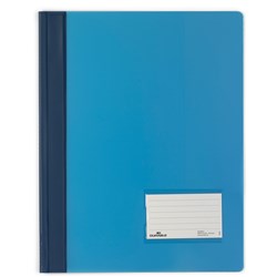 DURABLE PREMIUM FLAT FILE EXTRA WIDE WITH LABEL HOLDER A4 BLUE TRANSLUCENT