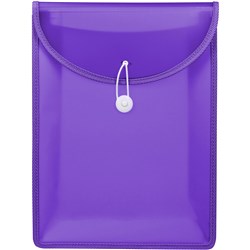 MARBIG DOCUMENT WALLET A4 TOP LOAD 65MM GUSSET VIOLET