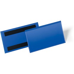 DURABLE DOCUMENT POUCH MAGNETIC 81.5 X 163MM BLUE PACK OF 50