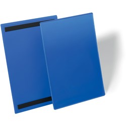DURABLE DOCUMENT POUCH MAGNETIC A4 PORTRAIT BLUE PACK OF 50