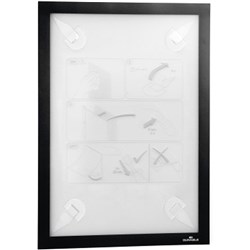 DURABLE DURAFRAME WALLPAPER WITH ADHESIVE STRIPS A4 BLACK