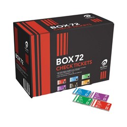 OLYMPIC CHECK TICKET BOOKS 1-100 ASSORTED BOX OF 72