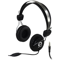 SHINTARO STEREO HEADSET WITH NOISE CANCELLING INLINE MICROPHONE BLACK