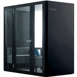 INAPOD ACOUSTIC OFFICE POD SERIES 1 - DOUBLE POD 2200W 1200D X 2170MMH BLACK
