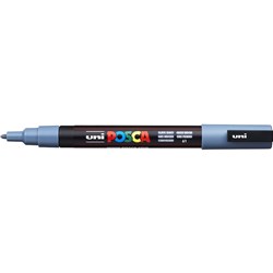 UNI POSCA PC-3M PAINT MARKER FINE 1.3MM BULLET TIP SLATE GREY