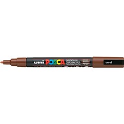 UNI POSCA PC-3M PAINT MARKER FINE 1.3MM BULLET TIP BROWN