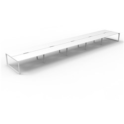RAPIDLINE DELUXE INFINITY DESK LOOP LEG DOUBLE SIDED 10 PERSON 9000WX1530MMD WHITE/WHT