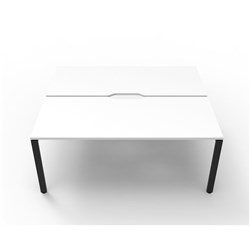 RAPIDLINE DELUXE INFINITY DESK PROFILE LEG DOUBLE SIDED 2 PERSON 1800MMW WHITE/BLACK