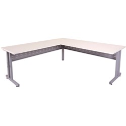 RAPIDLINE C LEG CORNER WORKSTATION WITH RETURN 1800/1800WX700/600DX730MMH WHT
