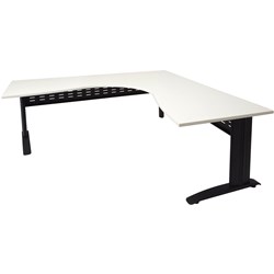 RAPIDLINE RAPID SPAN CORNER WORKSTATION 1800/1500W X 700D X 730MMH WHITE/BLACK