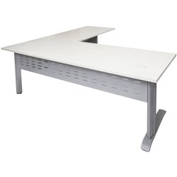 RAPIDLINE SPAN DESK AND RETURN 1800/1100W X 700/600D X 730MMH WHITE/SILVER
