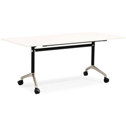 RAPIDLINE TYPHOON FLIP TOP TABLE 1500W X 750D X 750MMH WHITE TOP SILVER FRAME