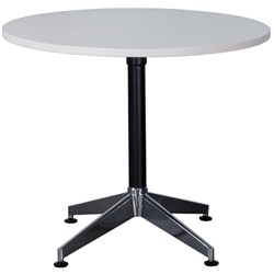 RAPIDLINE TYPHOON ROUND MEETING TABLE 900D X 730MMH WHITE TOP BLACK BASE