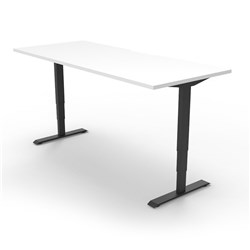 RAPIDLINE BOOST+ SINGLE SIDED WORKSTATION 1200W X 750D X 1270MMH WHITE/BLACK