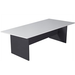 RAPIDLINE RAPID WORKER MEETING AND BOARDROOM TABLE 3200W X 1200D X 730MMH WHITE/IRONSTONE