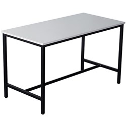 RAPIDLINE HIGH BAR TABLE 1800W X 900D X 1050MMH WHITE TOP BLACK FRAME