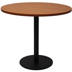 RAPIDLINE ESTILLO DISC BASE ROUND TABLE 900D X 755MMH CHERRY TOP BLACK BASE