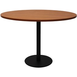 RAPIDLINE ESTILLO DISC BASE ROUND TABLE 1200D X 755MMH CHERRY TOP BLACK BASE