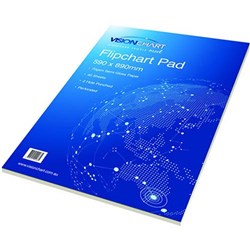 VISIONCHART FLIPCHART PAD BOND PAPER WHITE 40 SHEETS PACK OF 2