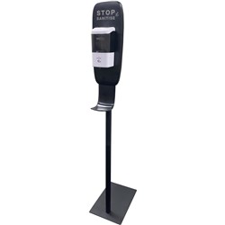 VISIONCHART SANITISER STAND WITH AUTOMATIC GEL DISPENSER BLACK