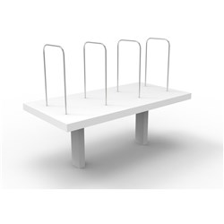 RAPIDLINE DESK MOUNTED SHELF 600W X 300D X 450MMH NATURAL WHITE FRAME