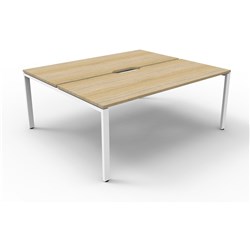 RAPIDLINE DELUXE INFINITY DESK LOOP LEG DOUBLE SIDED 2 PERSON 1200WX1530DX730MMH OAK/WHITE