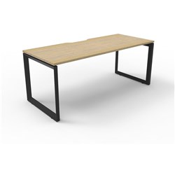 RAPIDLINE DELUXE INFINITY DESK LOOP LEG SINGLE SIDED 1800W X 750D X 730MMH OAK/BLACK